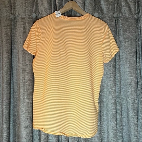 NWT Gap Orange Stripe Short Sleeve Crewneck Tee Shirt Size Medium - Picture 8 of 12